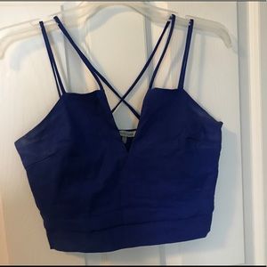 Blue crop top